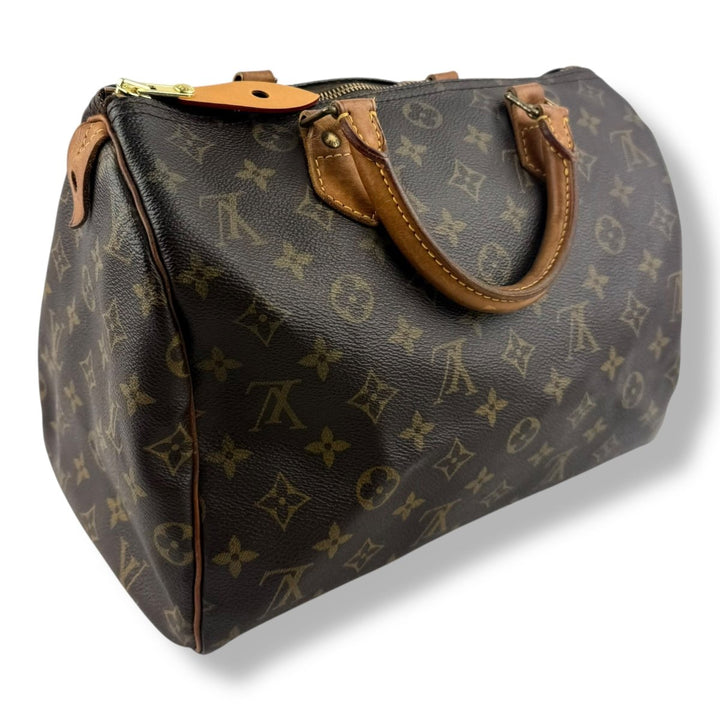 Louis Vuitton Speedy 30 Brown Monogram Handbag - Lux Central