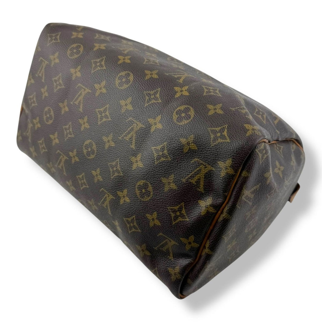 Louis Vuitton Speedy 30 Brown Monogram Handbag - Lux Central