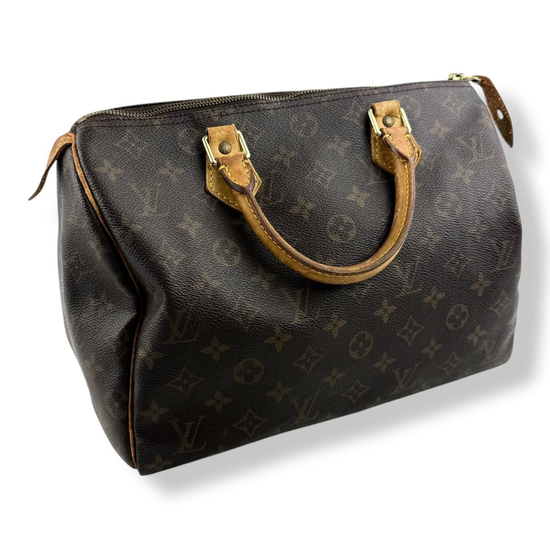 Louis Vuitton Speedy 30 Brown Monogram Handbag - Lux Central