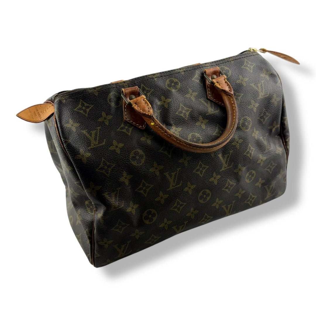 Louis Vuitton Speedy 30 Brown Monogram Handbag - Lux Central