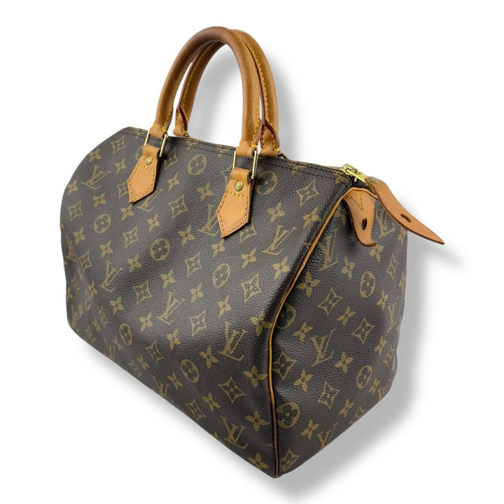 Louis Vuitton Speedy 30 Brown Monogram Handbag - Lux Central