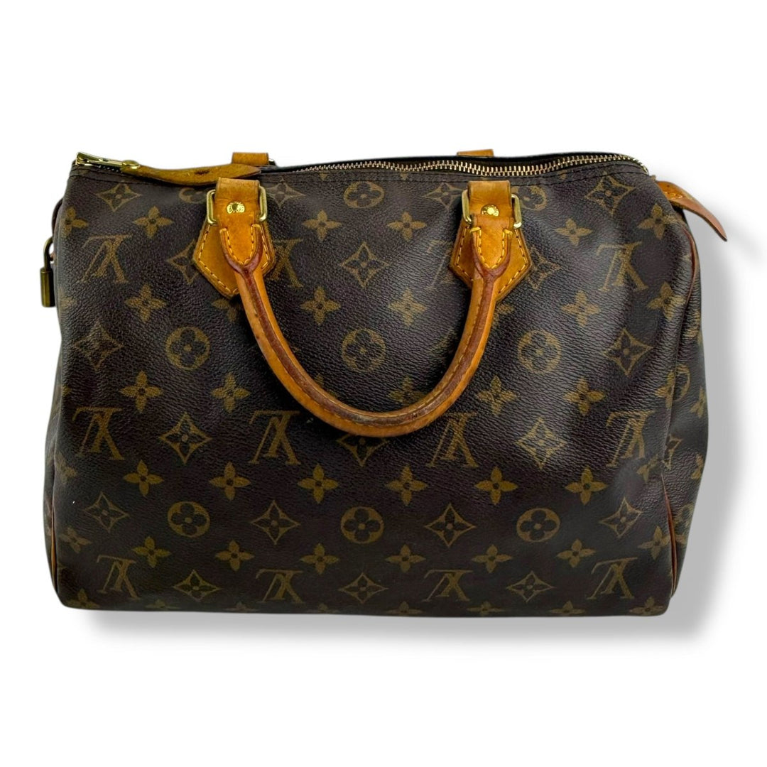 Louis Vuitton Speedy 30 Brown Monogram Handbag - Lux Central