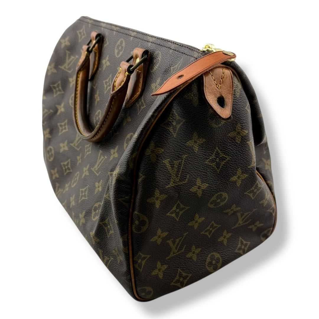 Louis Vuitton Speedy 30 Brown Monogram Handbag - Lux Central