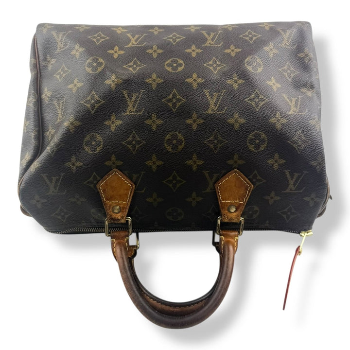 Louis Vuitton Speedy 30 Brown Monogram Handbag - Lux Central