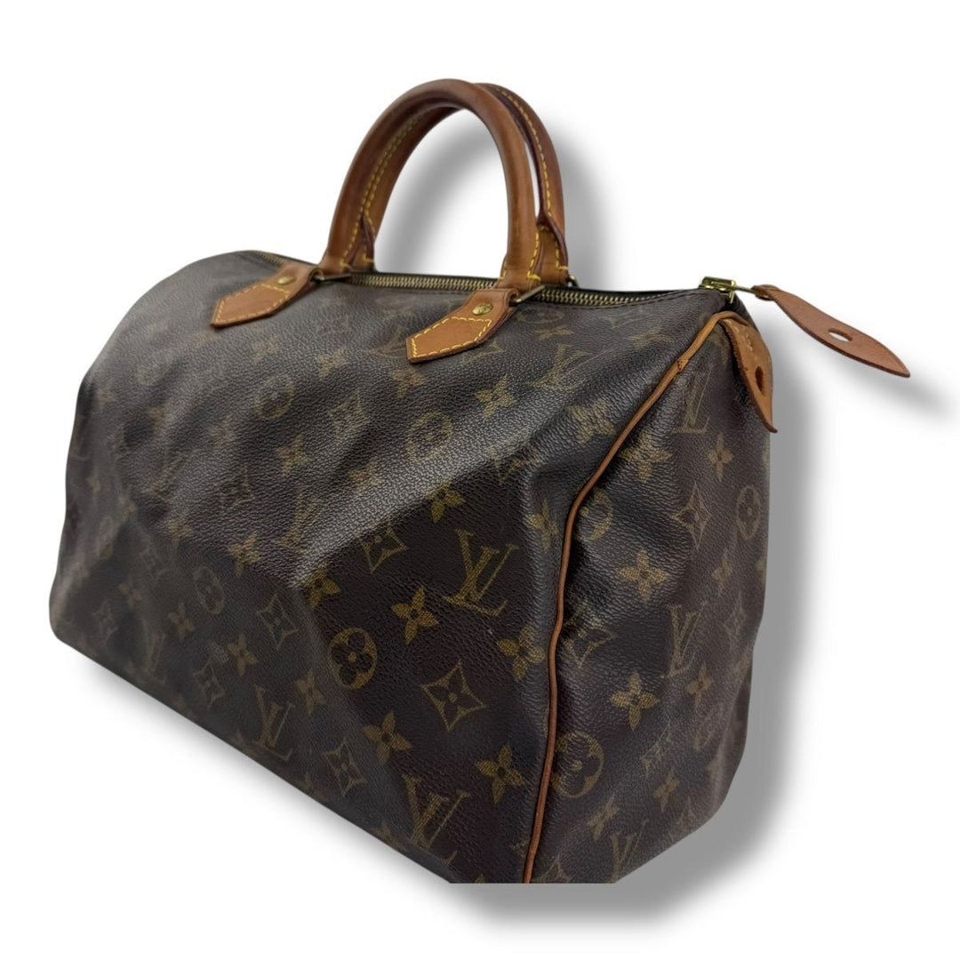 Louis Vuitton Speedy 30 Brown Monogram Handbag - Lux Central
