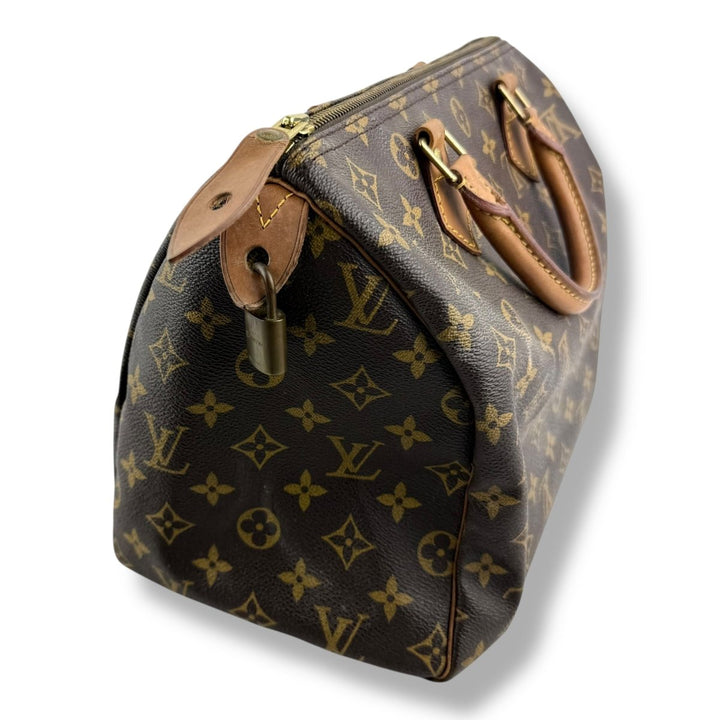 Louis Vuitton Speedy 30 Brown Monogram Handbag - Lux Central