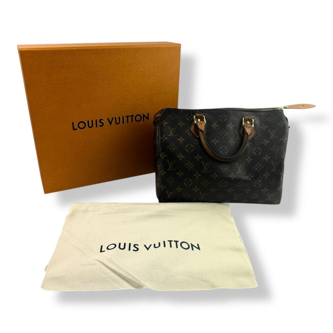 Louis Vuitton Speedy 30 Brown Monogram Handbag - Lux Central