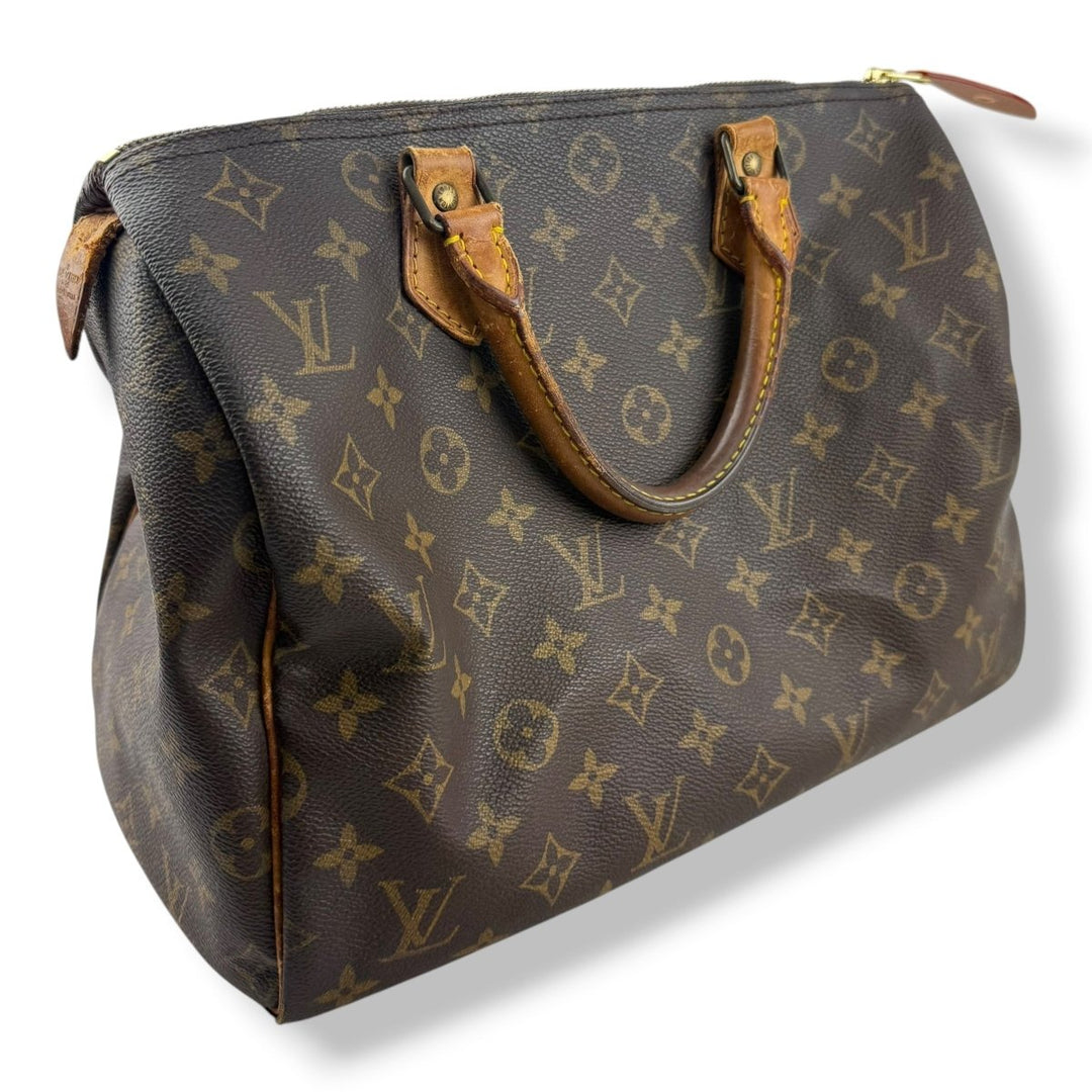Louis Vuitton Speedy 30 Brown Monogram Handbag - Lux Central