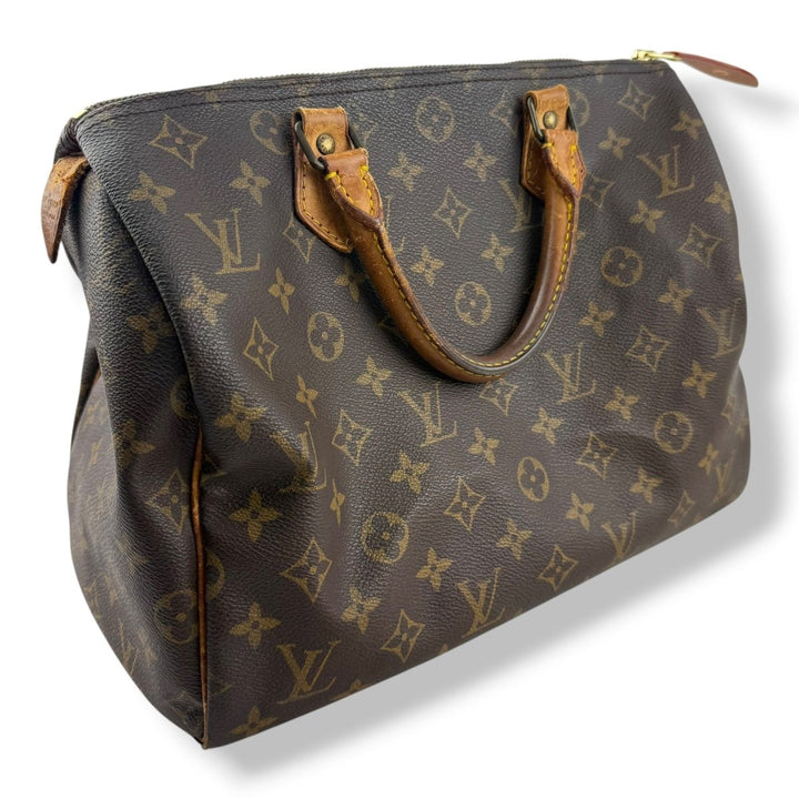 Louis Vuitton Speedy 30 Brown Monogram Handbag - Lux Central