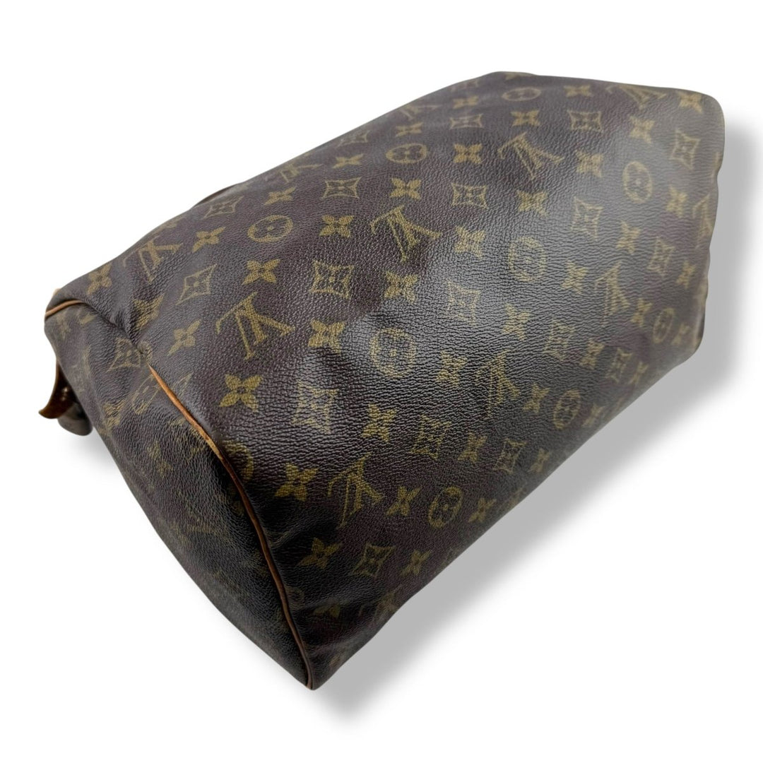 Louis Vuitton Speedy 30 Brown Monogram Handbag - Lux Central