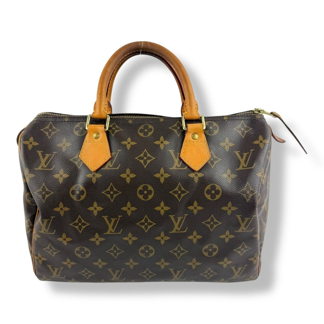 Louis Vuitton Speedy 30 Brown Monogram Handbag - Lux Central