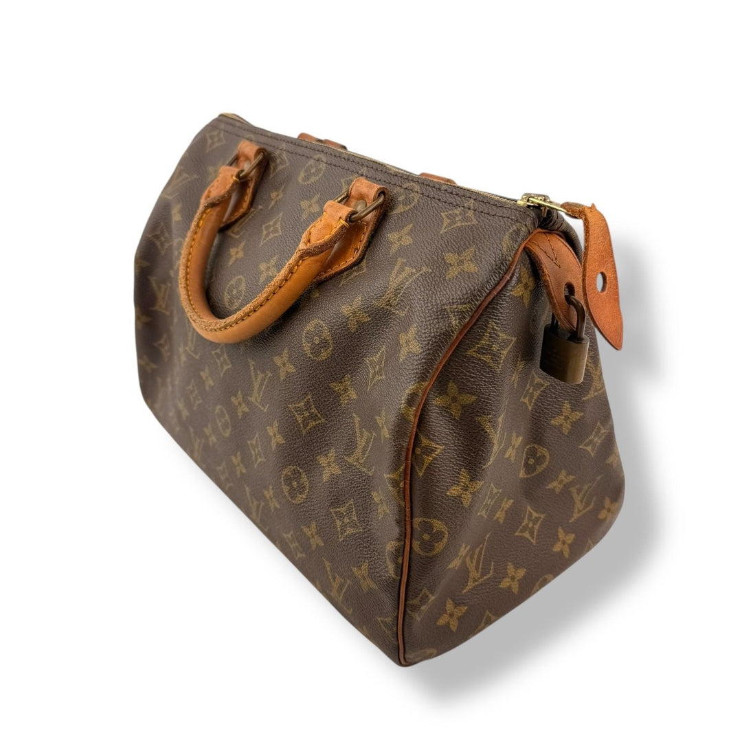 Louis Vuitton Speedy 30 Brown Monogram Handbag - Lux Central