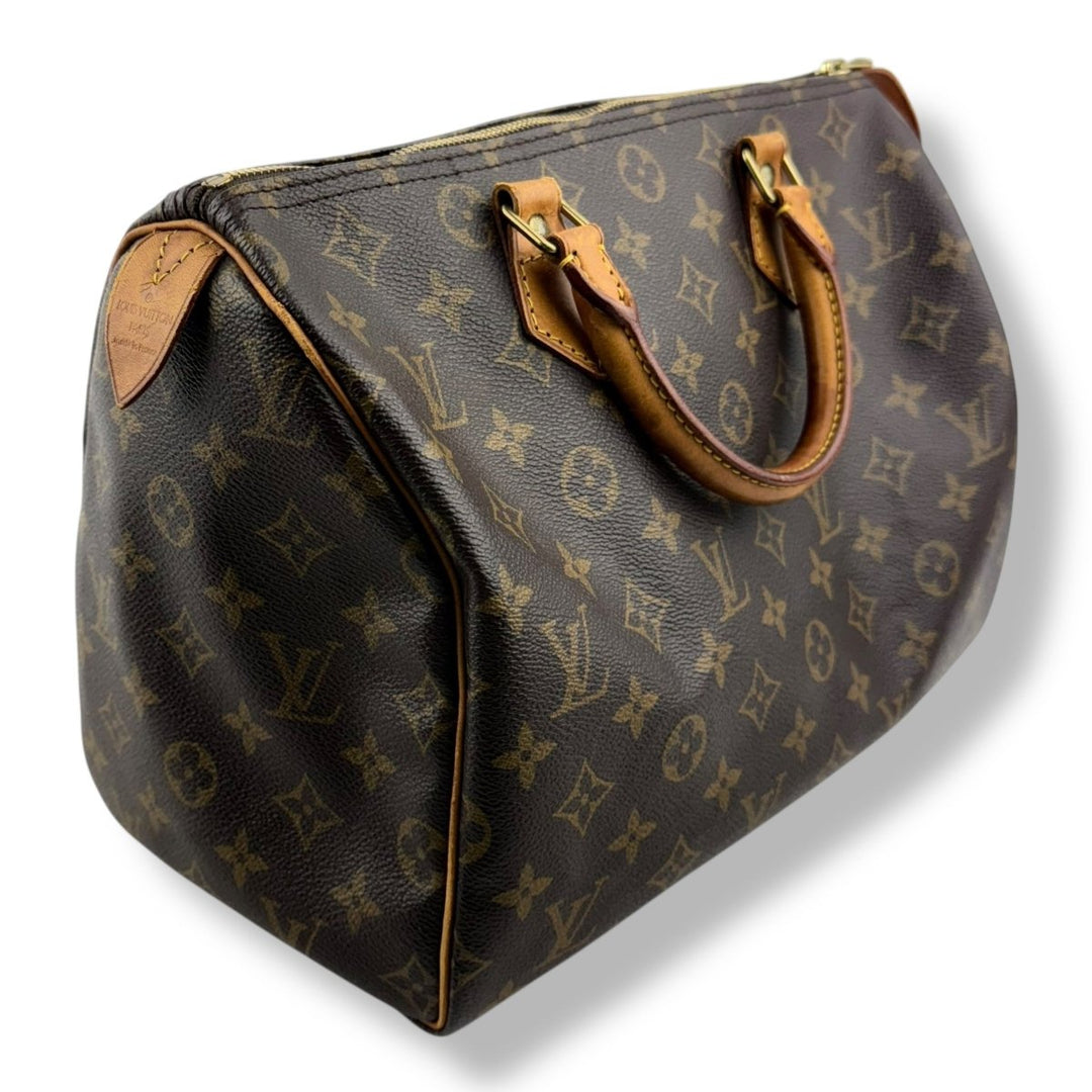Louis Vuitton Speedy 30 Brown Monogram Handbag - Lux Central