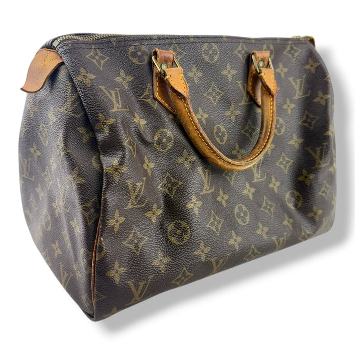 Louis Vuitton Speedy 30 Brown Monogram Handbag - Lux Central
