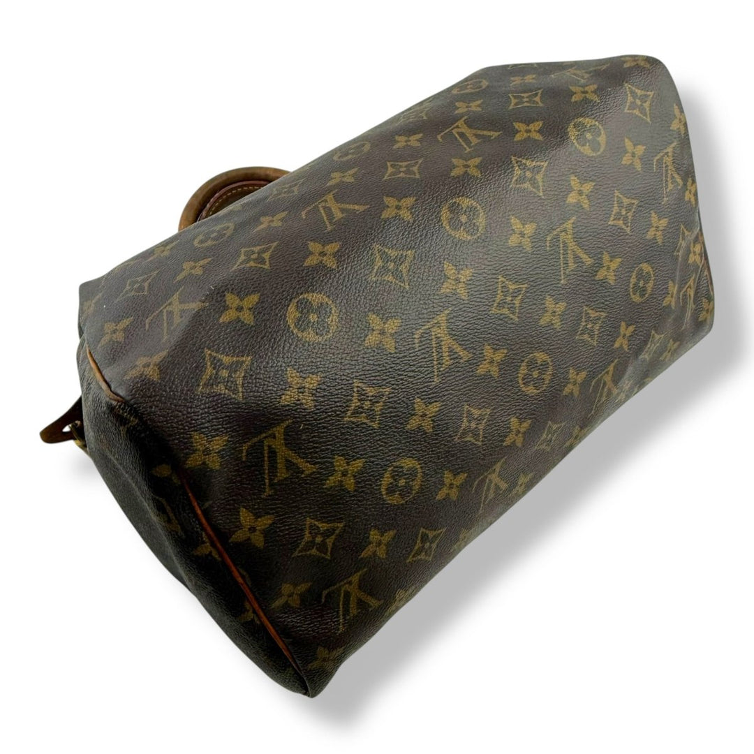 Louis Vuitton Speedy 30 Brown Monogram Handbag - Lux Central