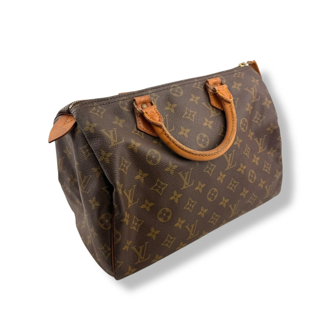 Louis Vuitton Speedy 30 Brown Monogram Handbag - Lux Central