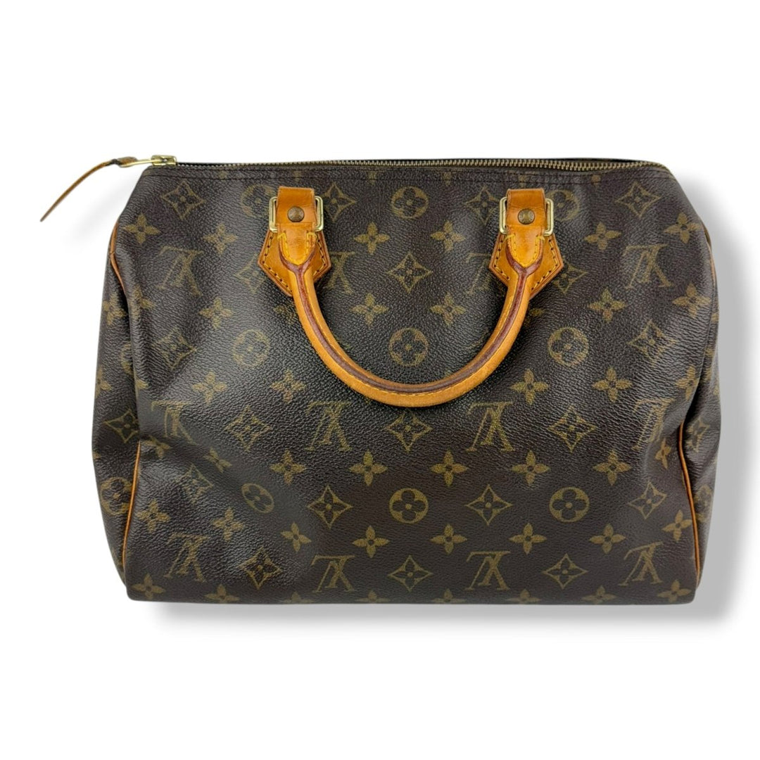 Louis Vuitton Speedy 30 Brown Monogram Handbag - Lux Central