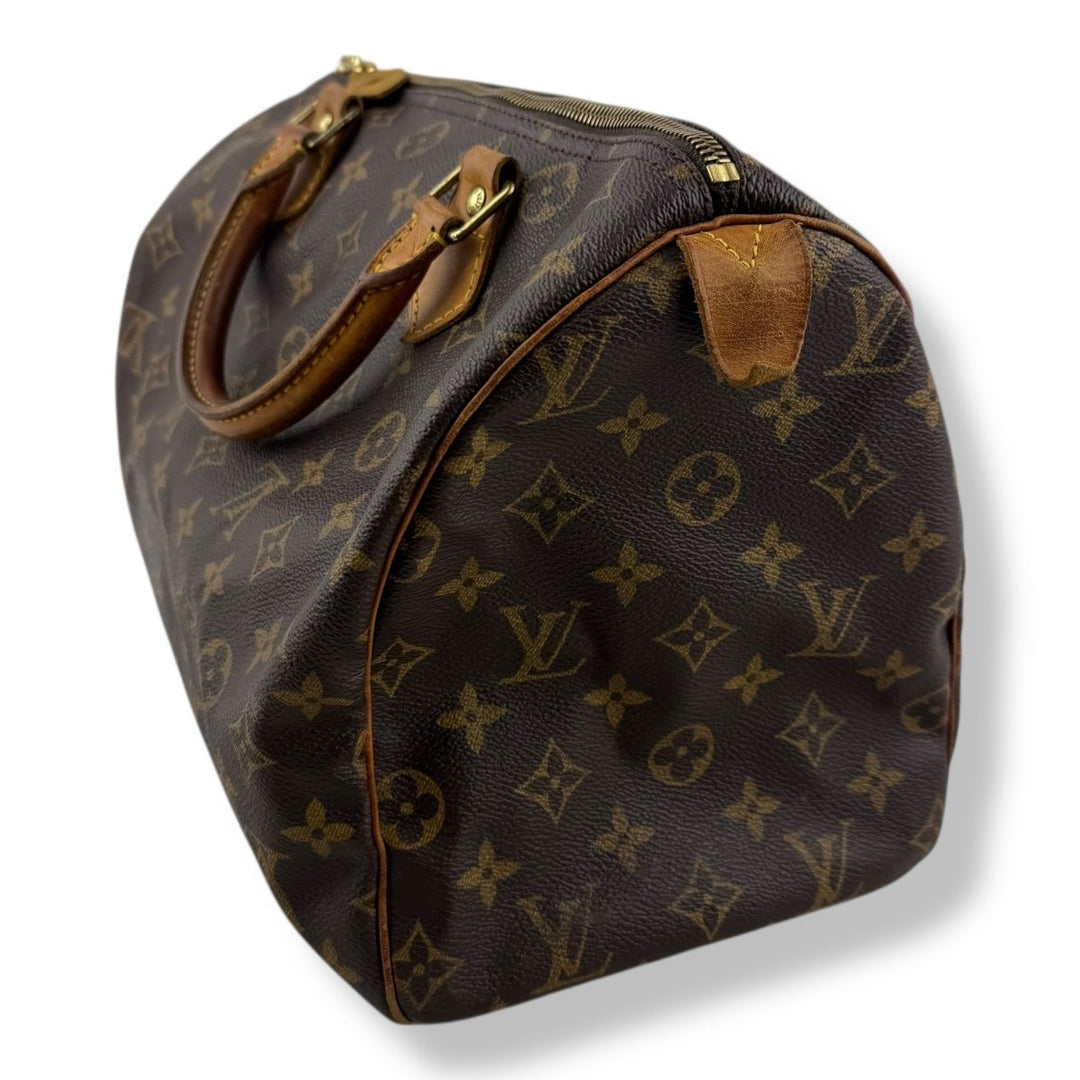 Louis Vuitton Speedy 30 Brown Monogram Handbag - Lux Central
