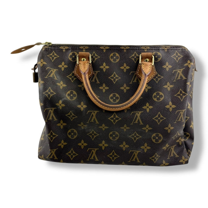 Louis Vuitton Speedy 30 Brown Monogram Handbag - Lux Central