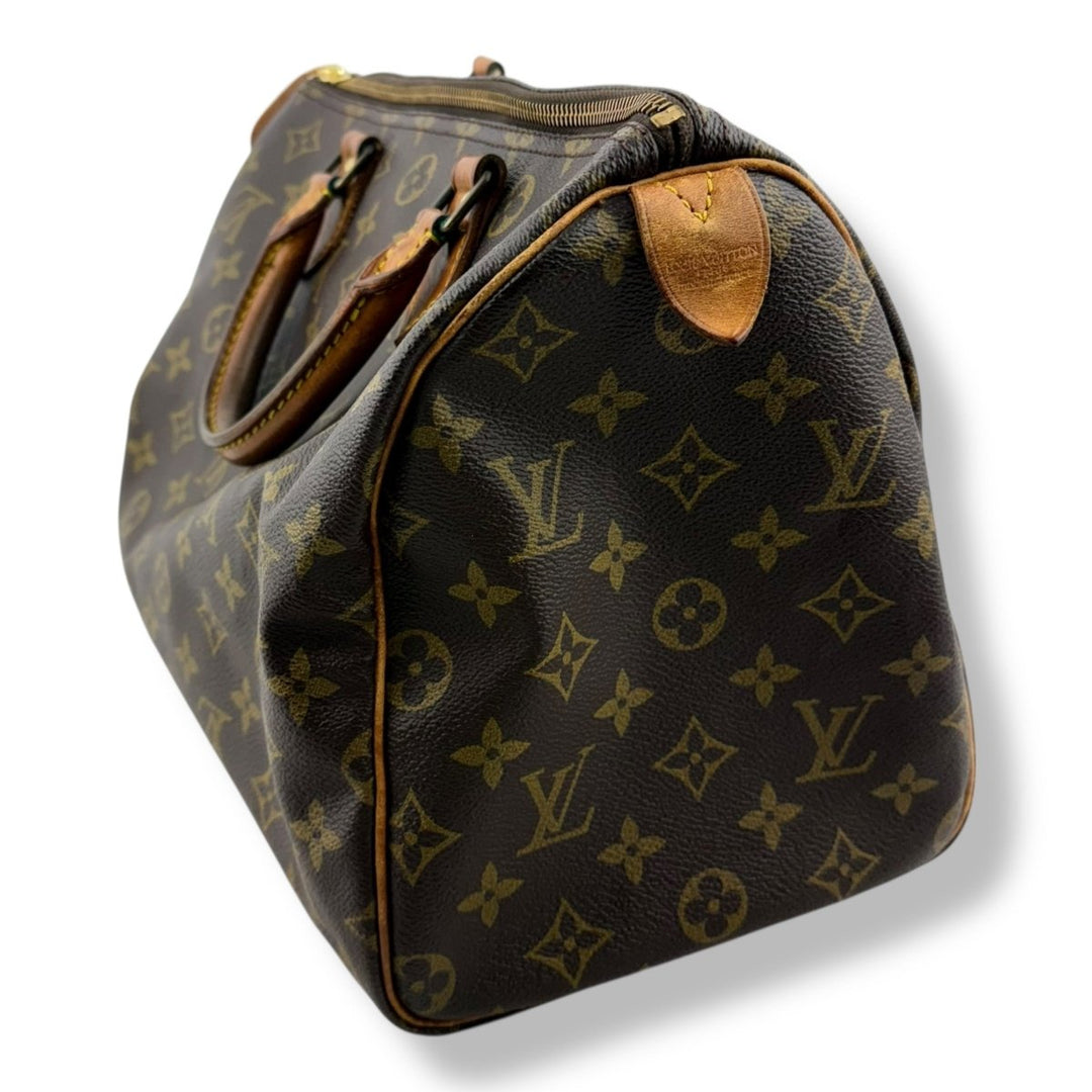 Louis Vuitton Speedy 30 Brown Monogram Handbag - Lux Central
