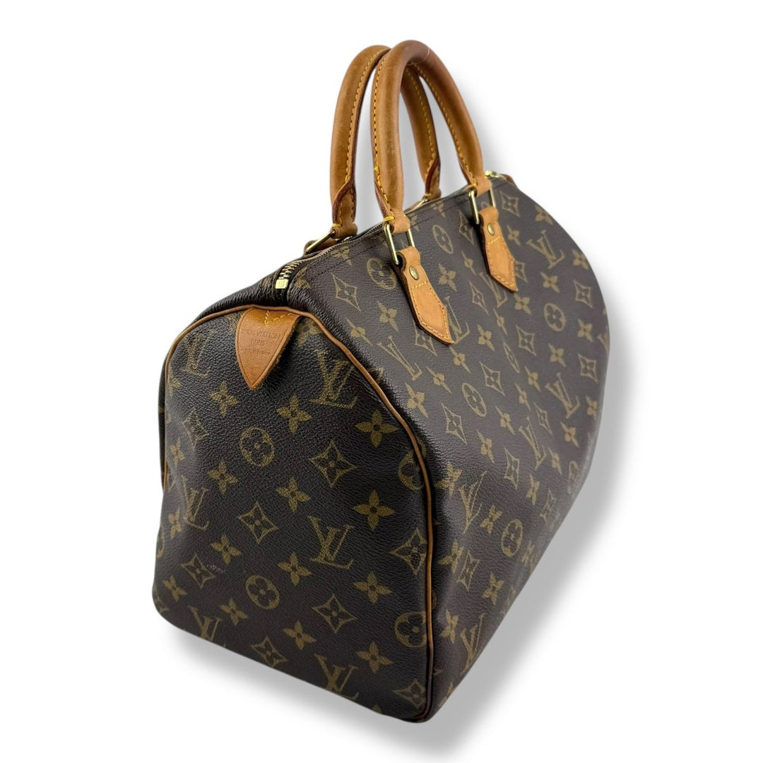 Louis Vuitton Speedy 30 Brown Monogram Handbag - Lux Central