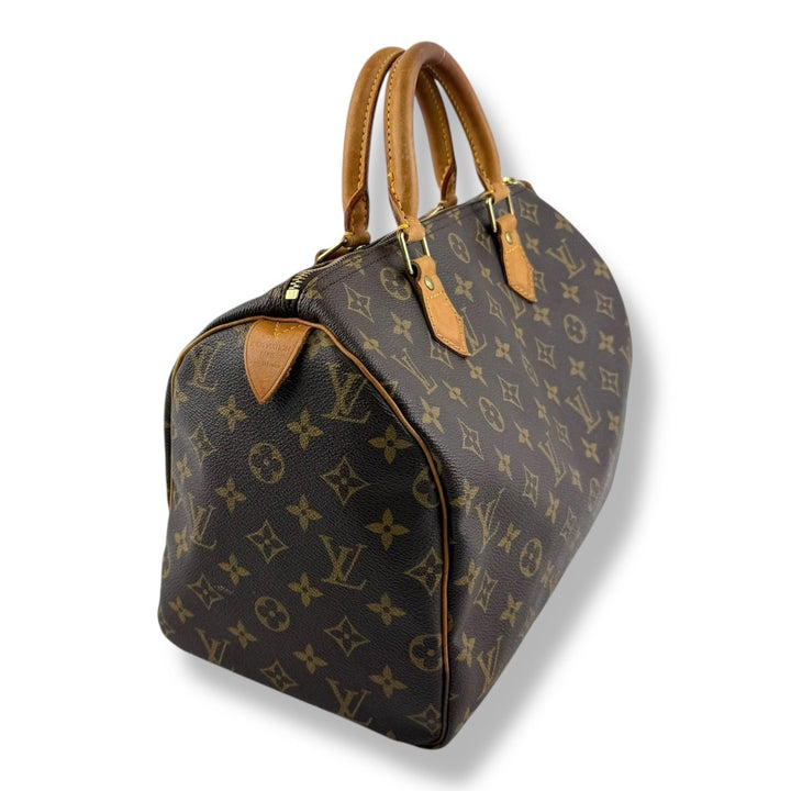 Louis Vuitton Speedy 30 Brown Monogram Handbag - Lux Central