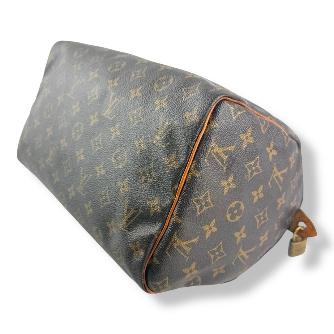 Louis Vuitton Speedy 30 Brown Monogram Handbag - Lux Central