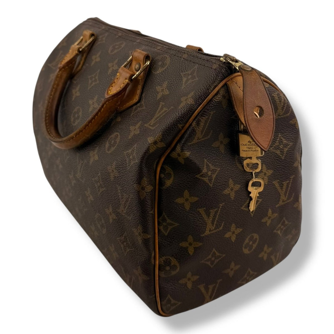 Louis Vuitton Speedy 30 Brown Monogram Handbag - Lux Central