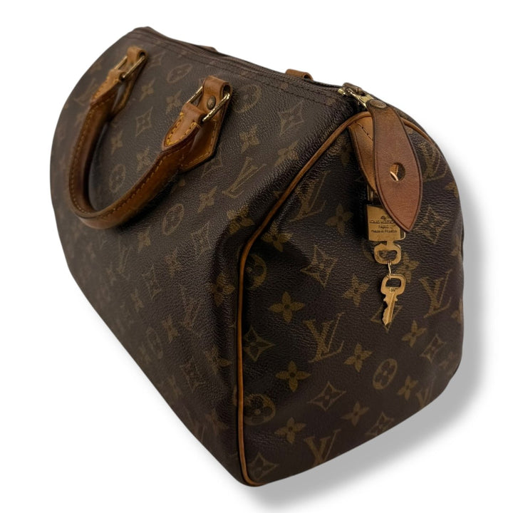 Louis Vuitton Speedy 30 Brown Monogram Handbag - Lux Central