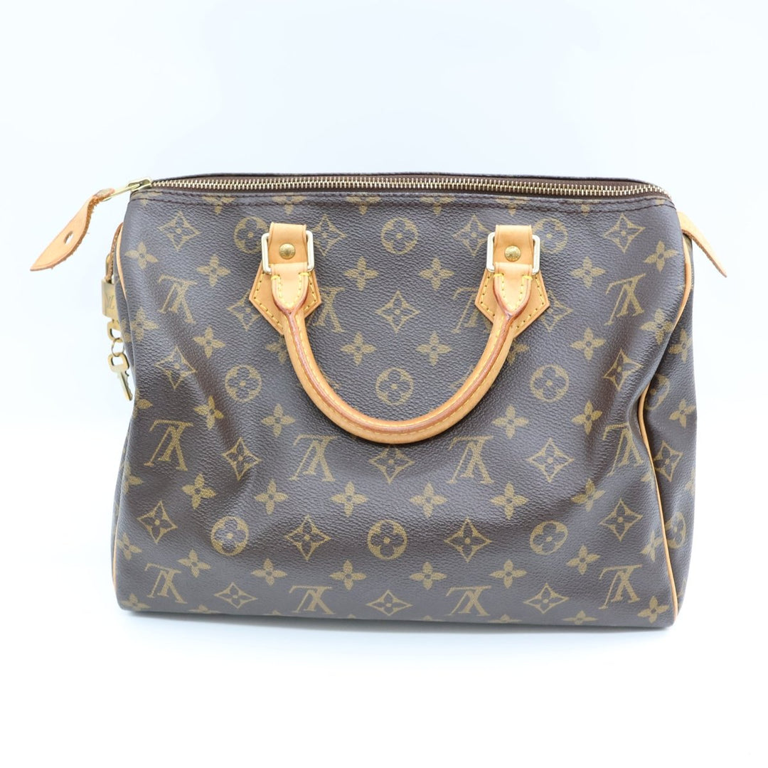 Louis Vuitton Speedy 30 Brown Monogram Handbag - Lux Central