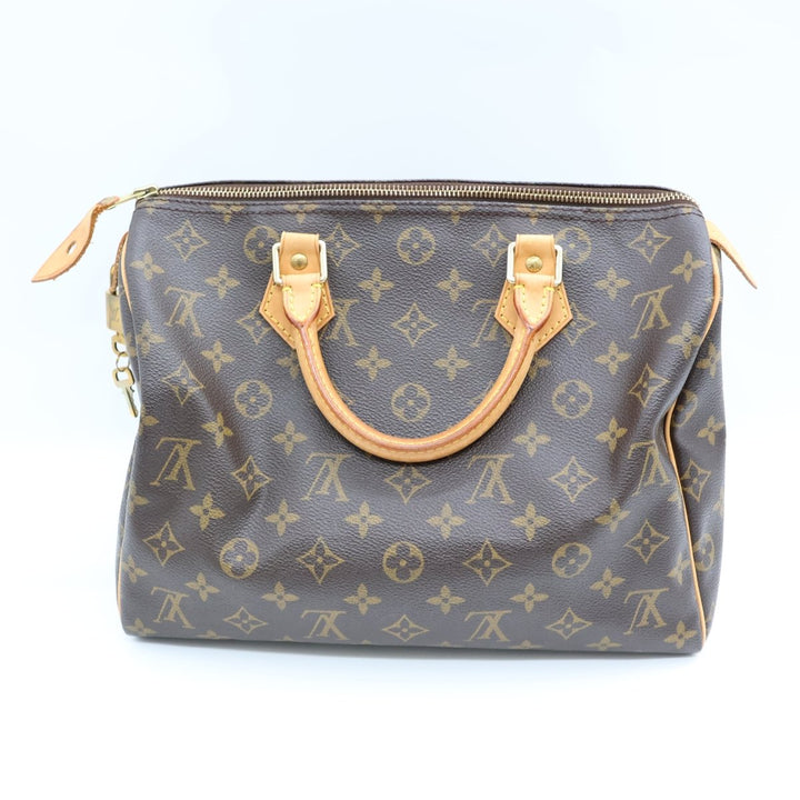 Louis Vuitton Speedy 30 Brown Monogram Handbag - Lux Central