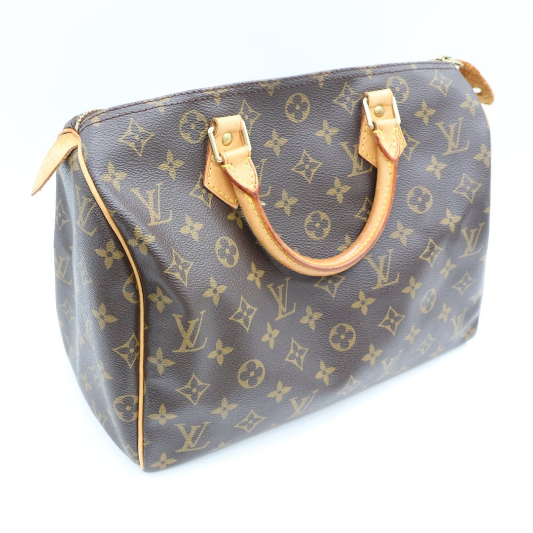 Louis Vuitton Speedy 30 Brown Monogram Handbag - Lux Central