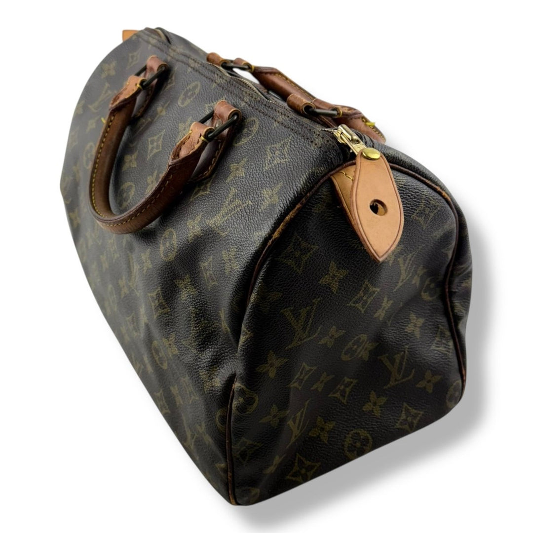 Louis Vuitton Speedy 30 Brown Monogram Handbag - Lux Central
