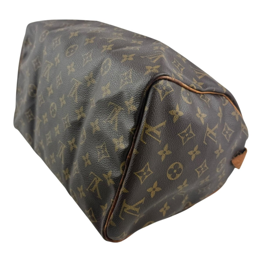 Louis Vuitton Speedy 30 Brown Monogram Handbag - Lux Central