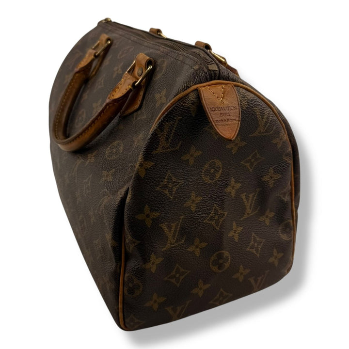 Louis Vuitton Speedy 30 Brown Monogram Handbag - Lux Central