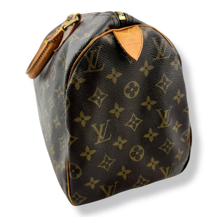 Louis Vuitton Speedy 30 Brown Monogram Handbag - Lux Central