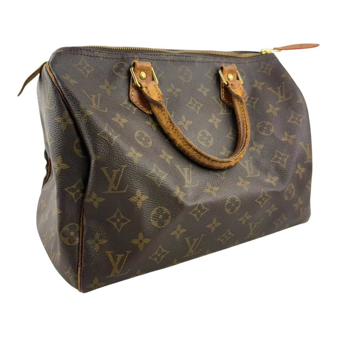 Louis Vuitton Speedy 30 Brown Monogram Handbag - Lux Central