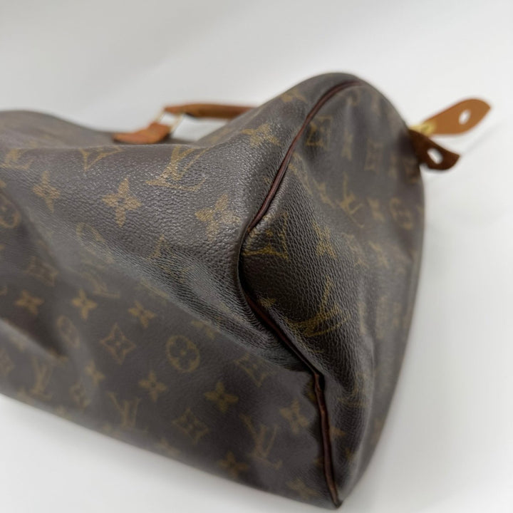 Louis Vuitton Speedy 30 Brown Monogram Handbag - Lux Central