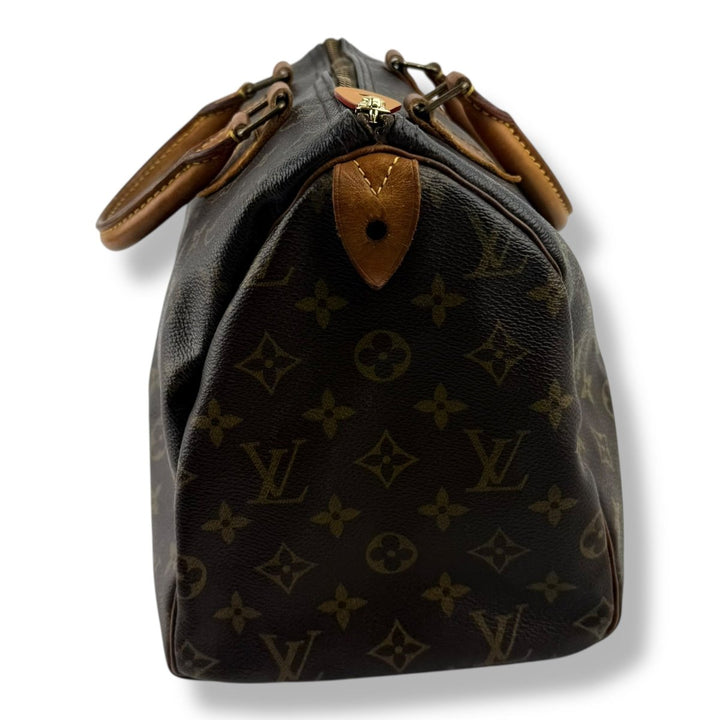 Louis Vuitton Speedy 30 Brown Monogram Handbag - Lux Central