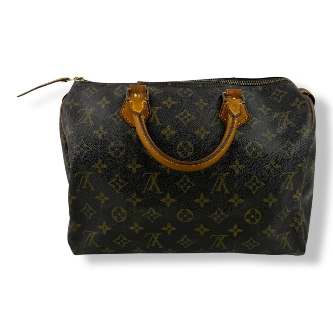 Louis Vuitton Speedy 30 Brown Monogram Handbag - Lux Central