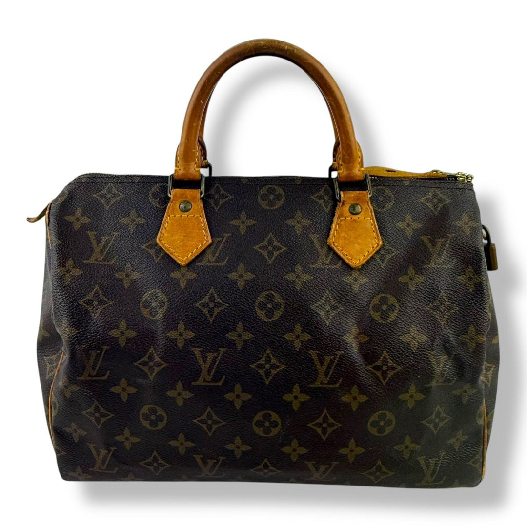 Louis Vuitton Speedy 30 Brown Monogram Handbag - Lux Central