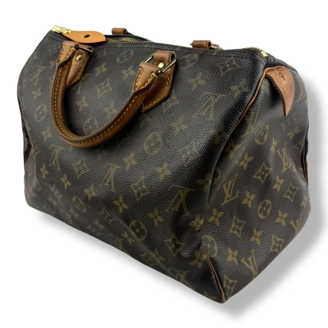 Louis Vuitton Speedy 30 Brown Monogram Handbag - Lux Central