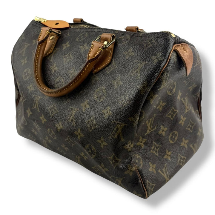 Louis Vuitton Speedy 30 Brown Monogram Handbag - Lux Central