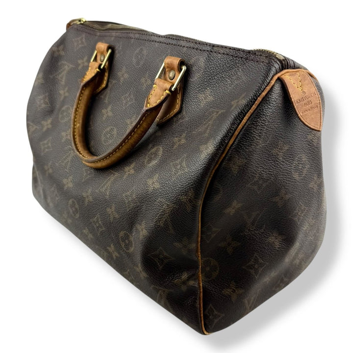 Louis Vuitton Speedy 30 Brown Monogram Handbag - Lux Central