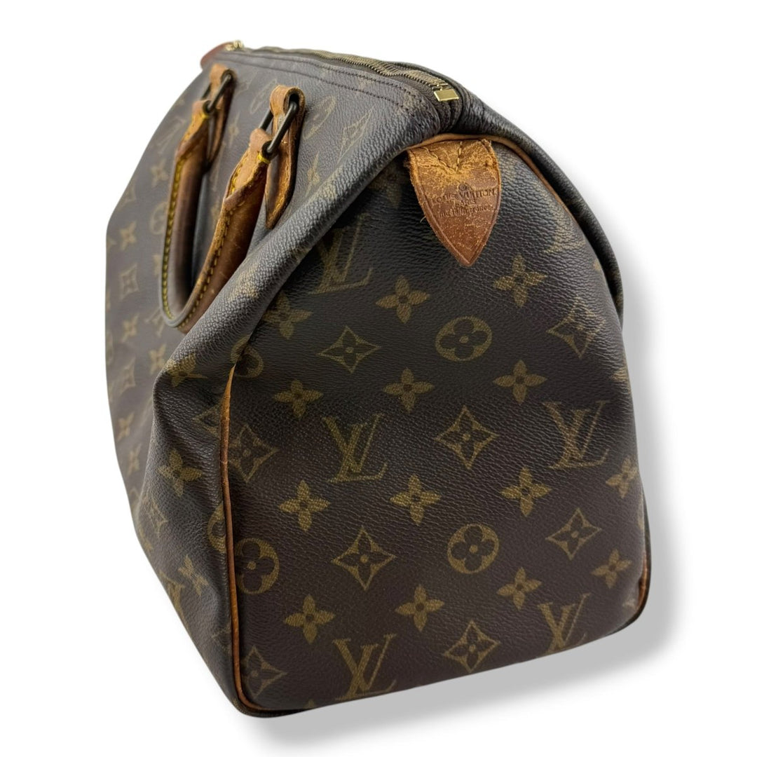 Louis Vuitton Speedy 30 Brown Monogram Handbag - Lux Central
