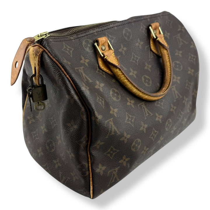 Louis Vuitton Speedy 30 Brown Monogram Handbag - Lux Central