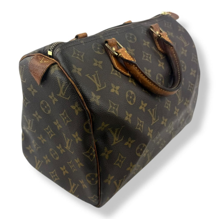 Louis Vuitton Speedy 30 Brown Monogram Handbag - Lux Central