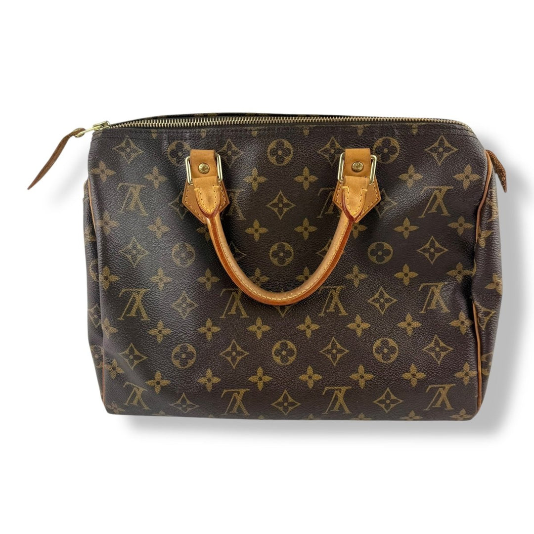 Louis Vuitton Speedy 30 Brown Monogram Handbag - Lux Central