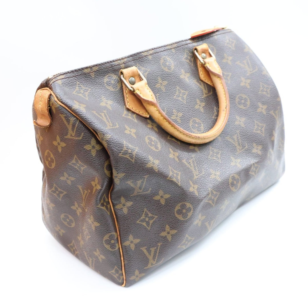 Louis Vuitton Speedy 30 Brown Monogram Handbag - Lux Central