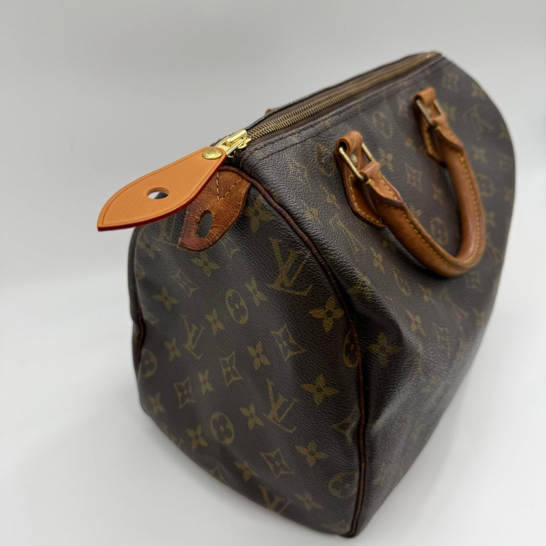 Louis Vuitton Speedy 30 Brown Monogram Handbag - Lux Central